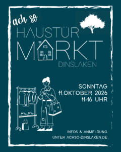 Plakat für den Haustür Markt am 11. Oktober 2026